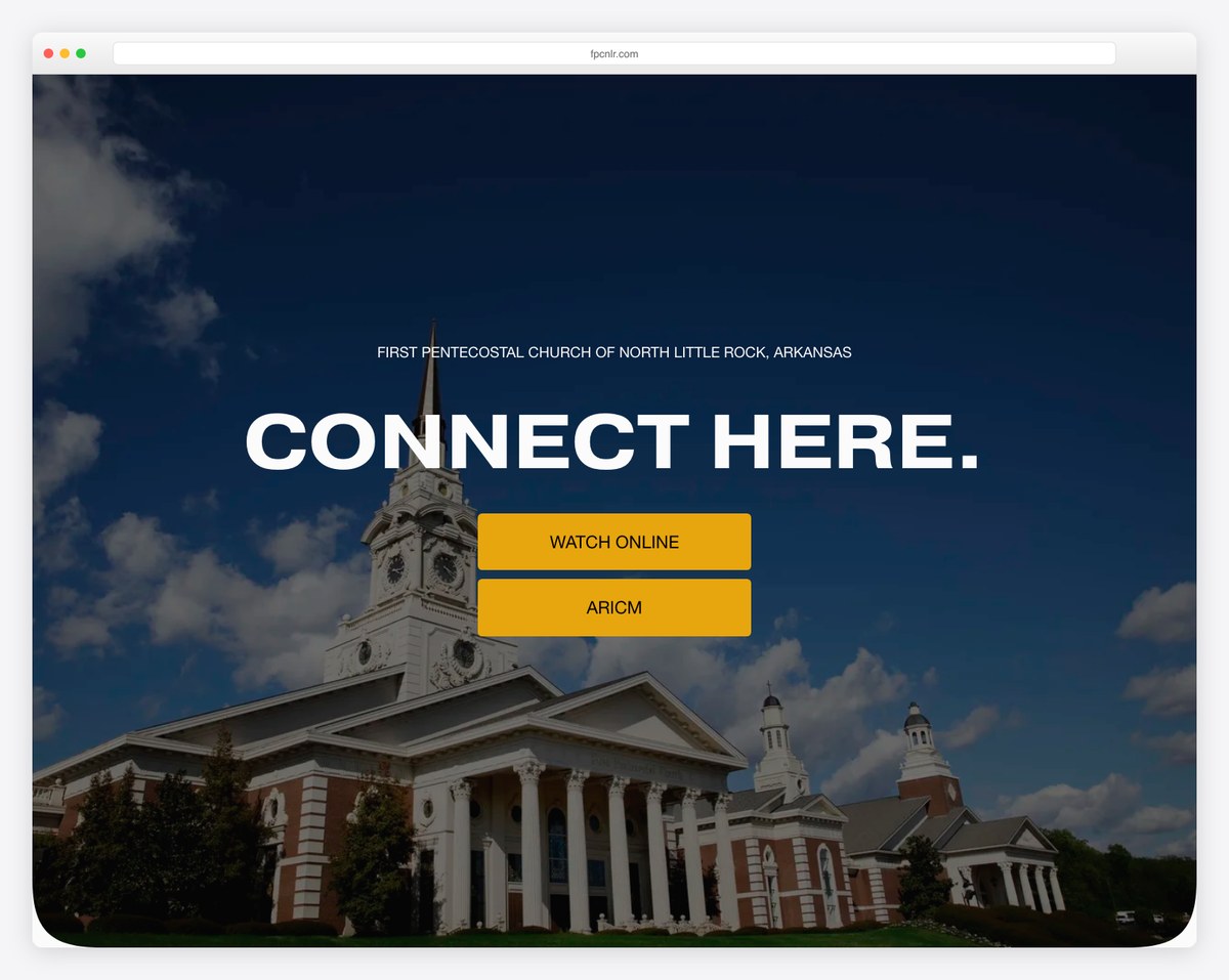First Pentecostal Church North Little Rock website (Apostolic)