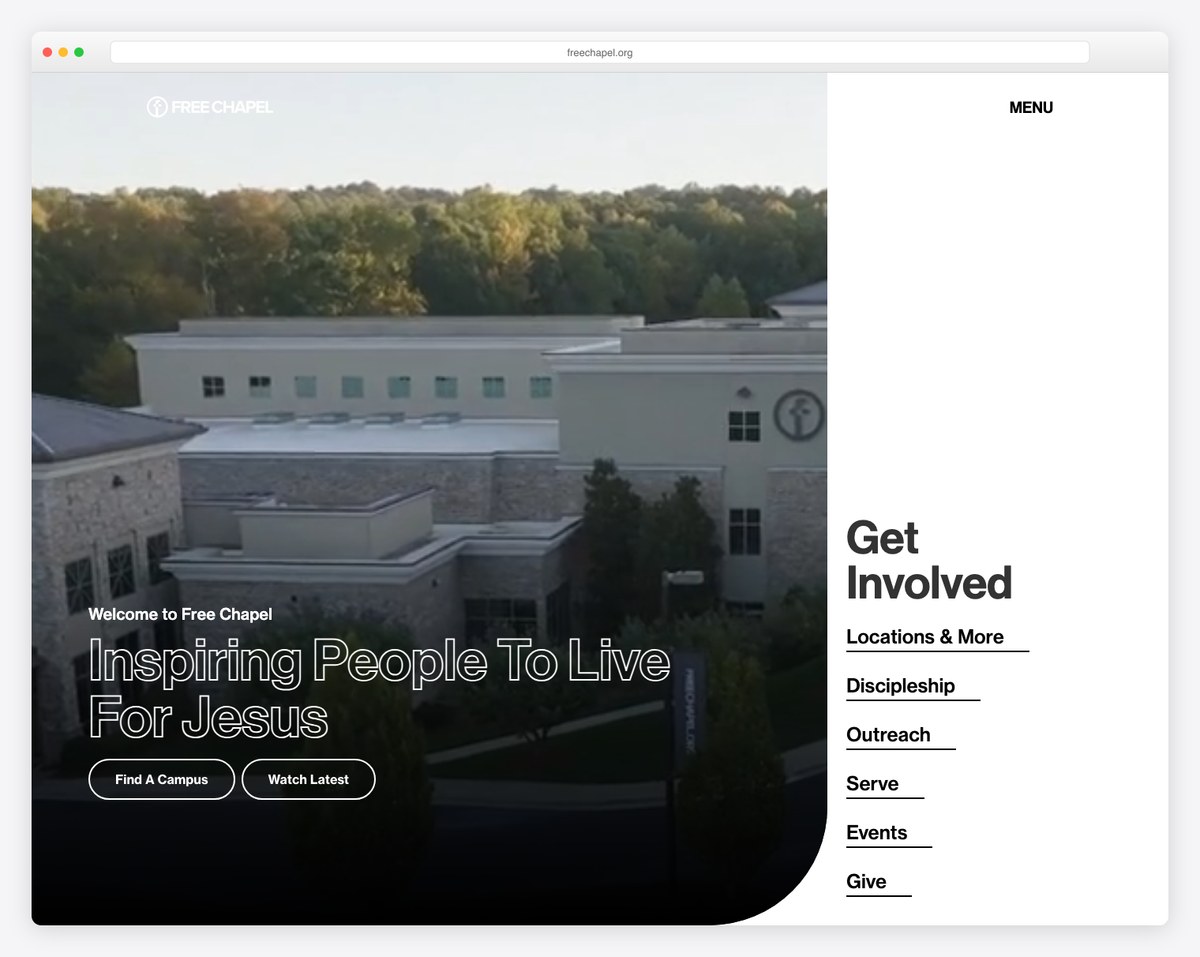 Free Chapel Gainesville GA website (independent charismatic)