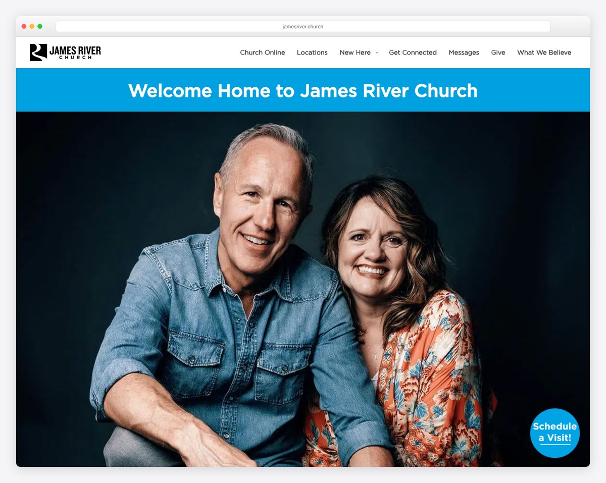James River Church Springfield MO website (Pentecostal)