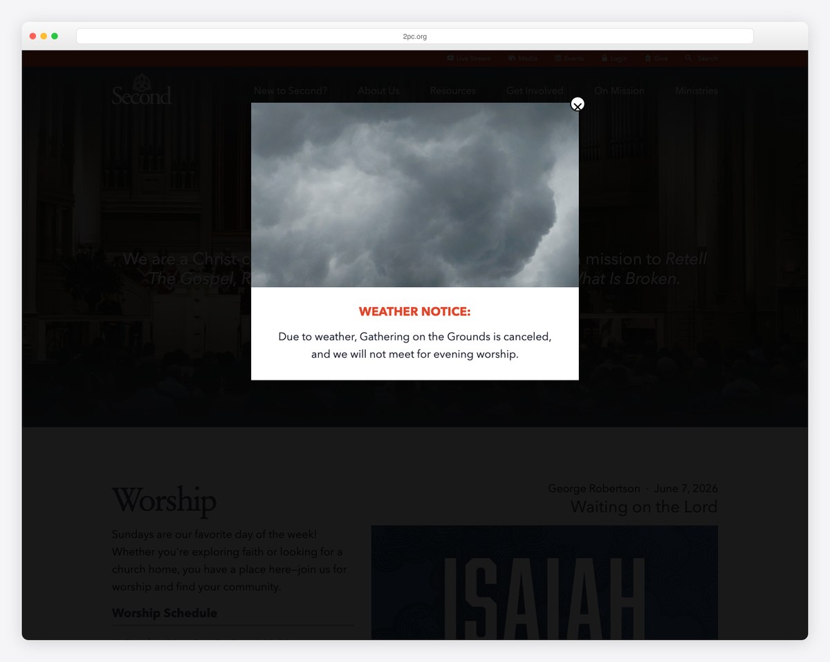 Second Presbyterian Church Memphis website (EPC)