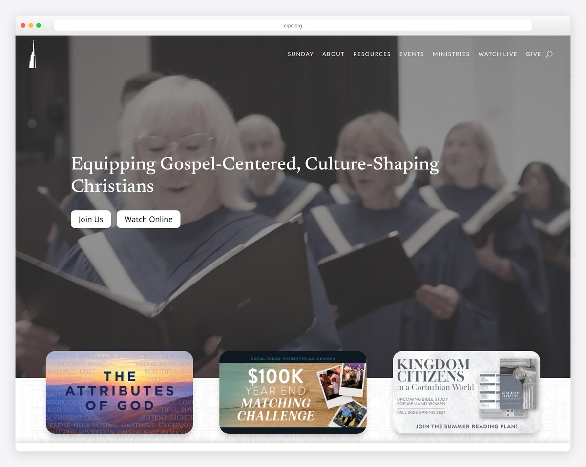 Coral Ridge Presbyterian Church Fort Lauderdale website (PCA)