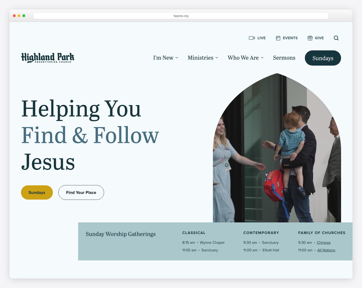 Highland Park Presbyterian Church Dallas website (ECO)