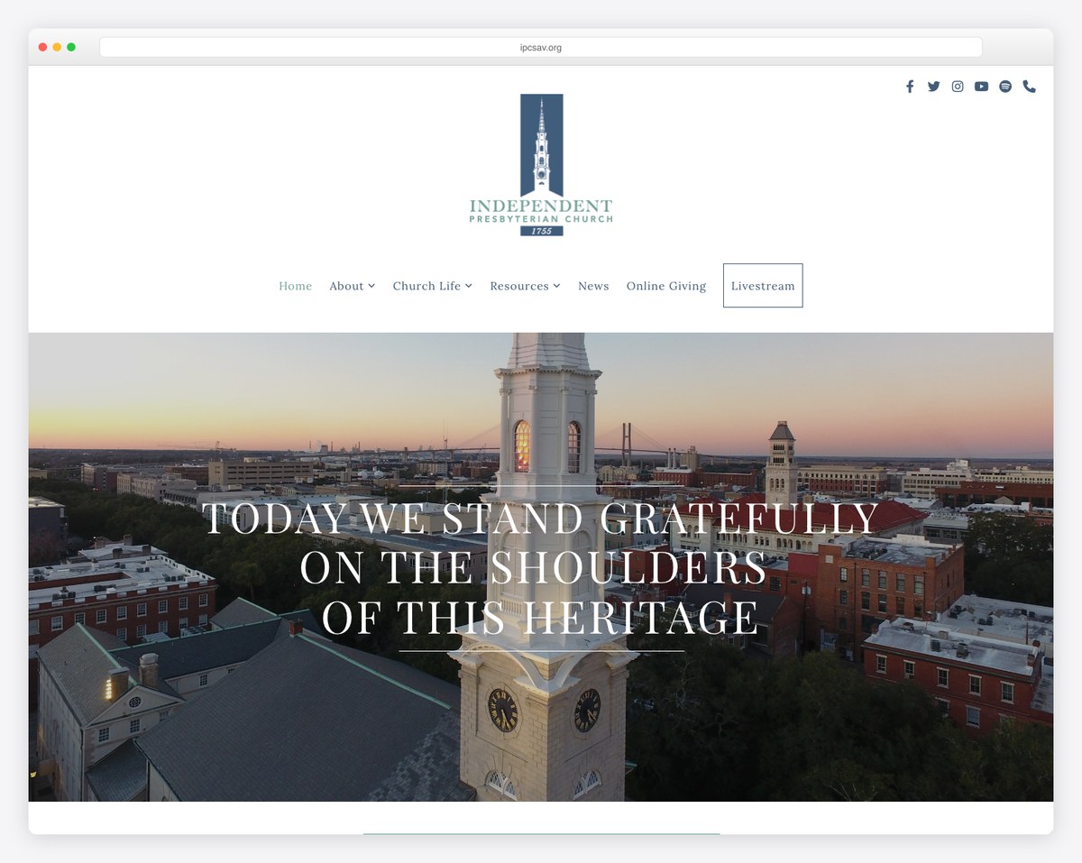 Independent Presbyterian Church Savannah website