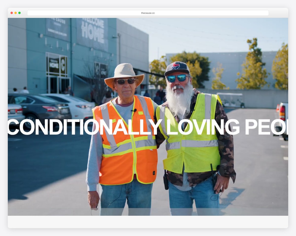 The Cause Church website built on Squarespace