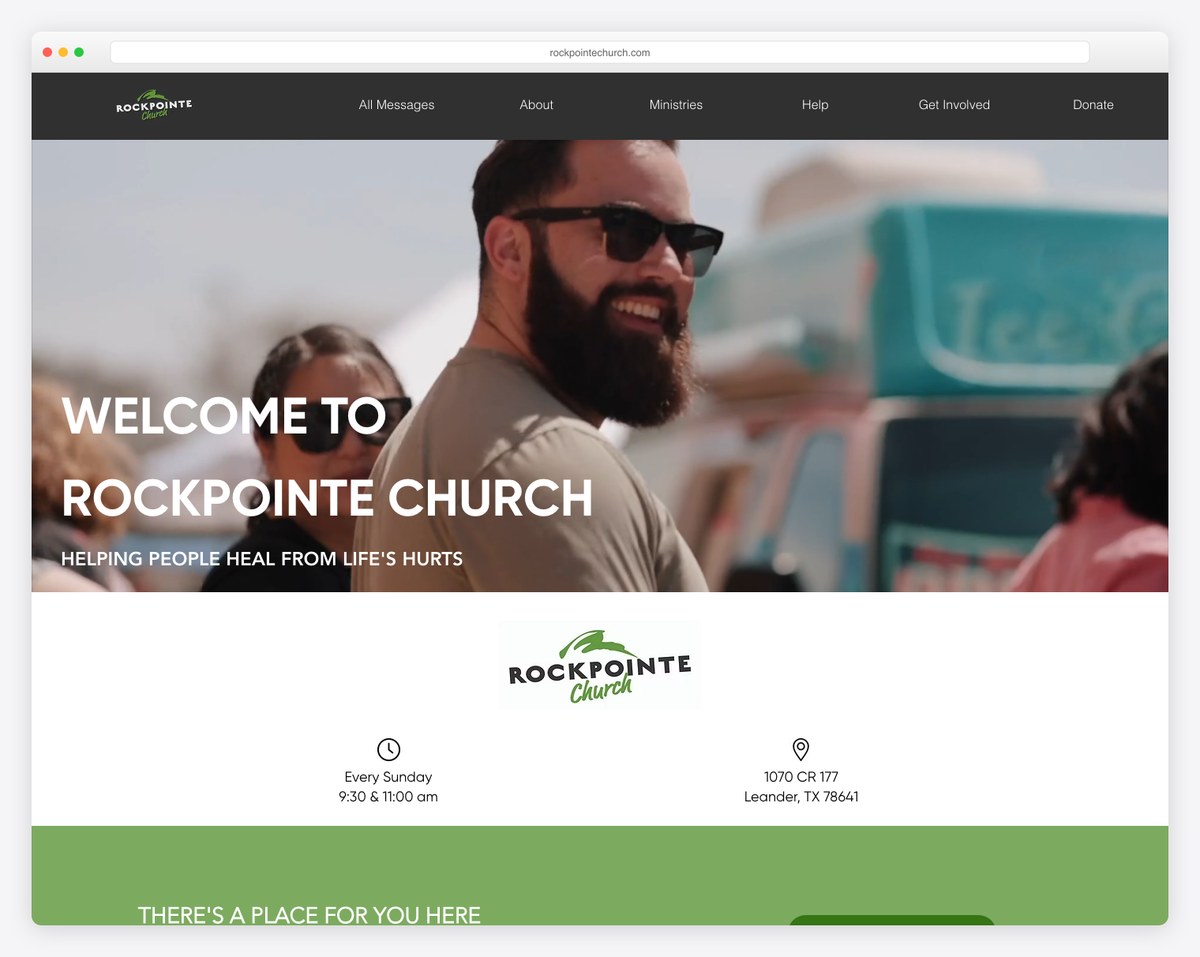 RockPointe Church website built on Wix