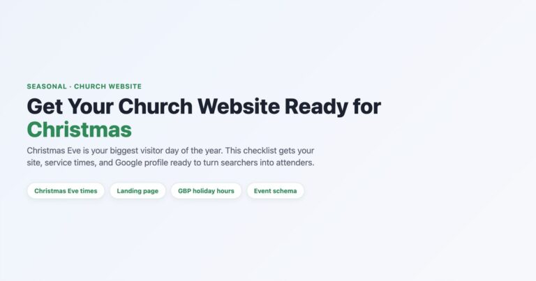 Get your church website ready for Christmas — a readiness checklist