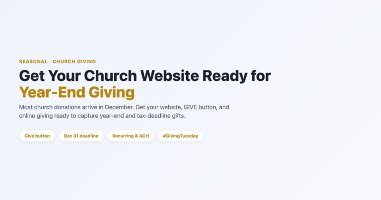 Get your church website ready for year-end giving — a checklist